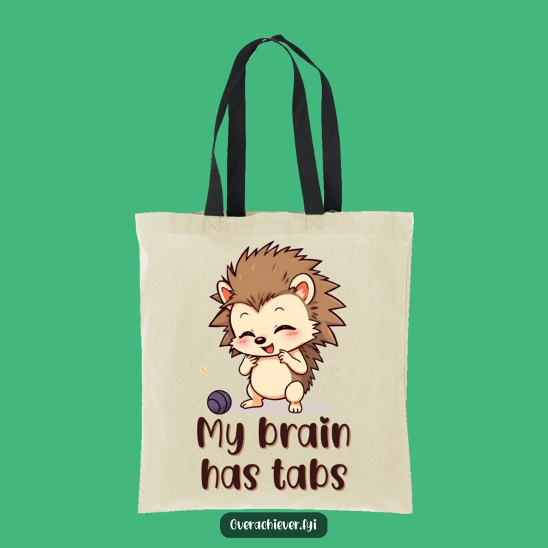Funny Hedgehog Tote Bag: Carry Your Skills with Humorous Style Gift