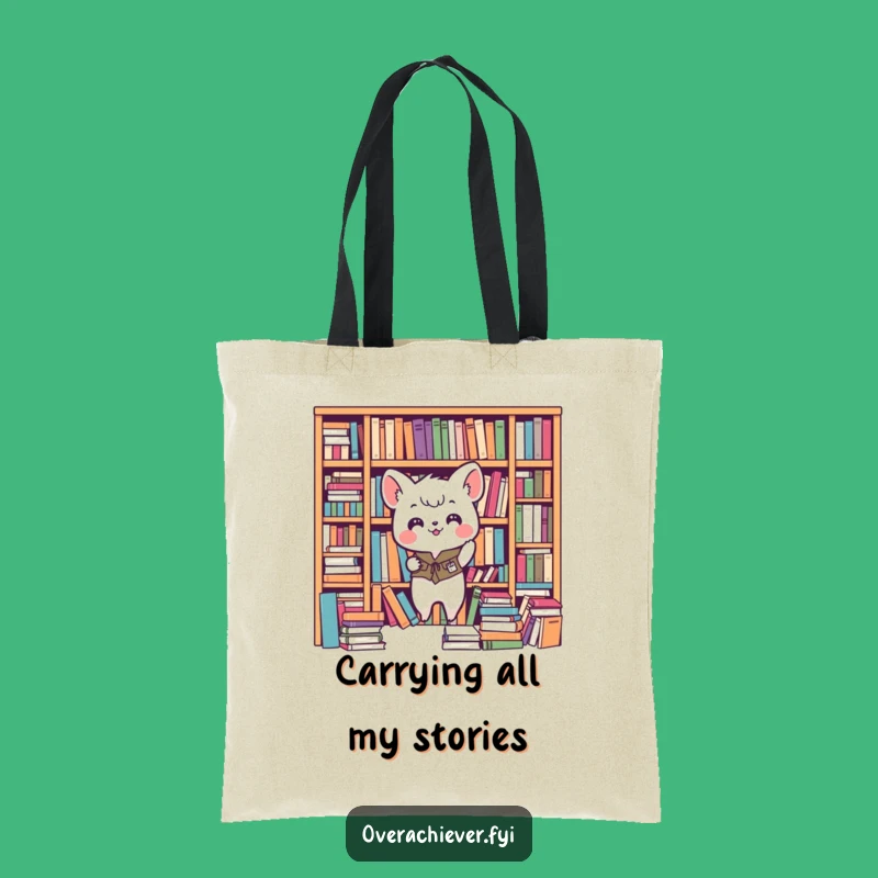 Funny Organizer Animal Tote Bag: Bookshelf Tidy Helper - Perfect Gift!