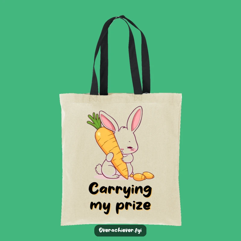 Funny Rabbit Carrot Tote Bag: A Humorous Gift for the Determined Shopper